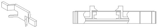 Clamping device with angle adjusting structure for assembling automobile key contact pieces