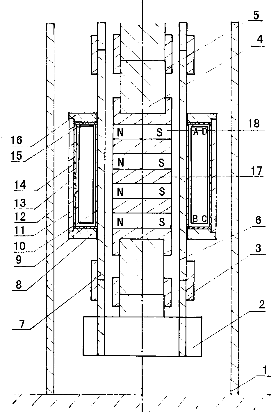 Self-generating wax prevention device and method for screw pump oil well