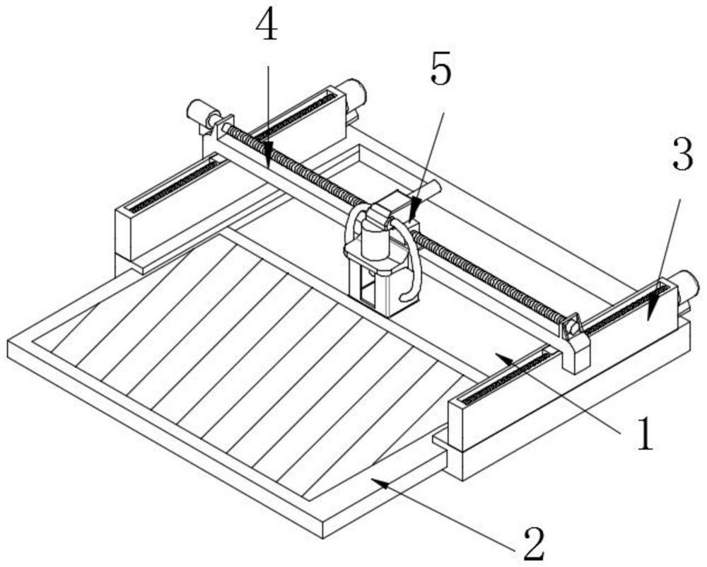 Carving device for blue cloth with design in white and using method of carving device