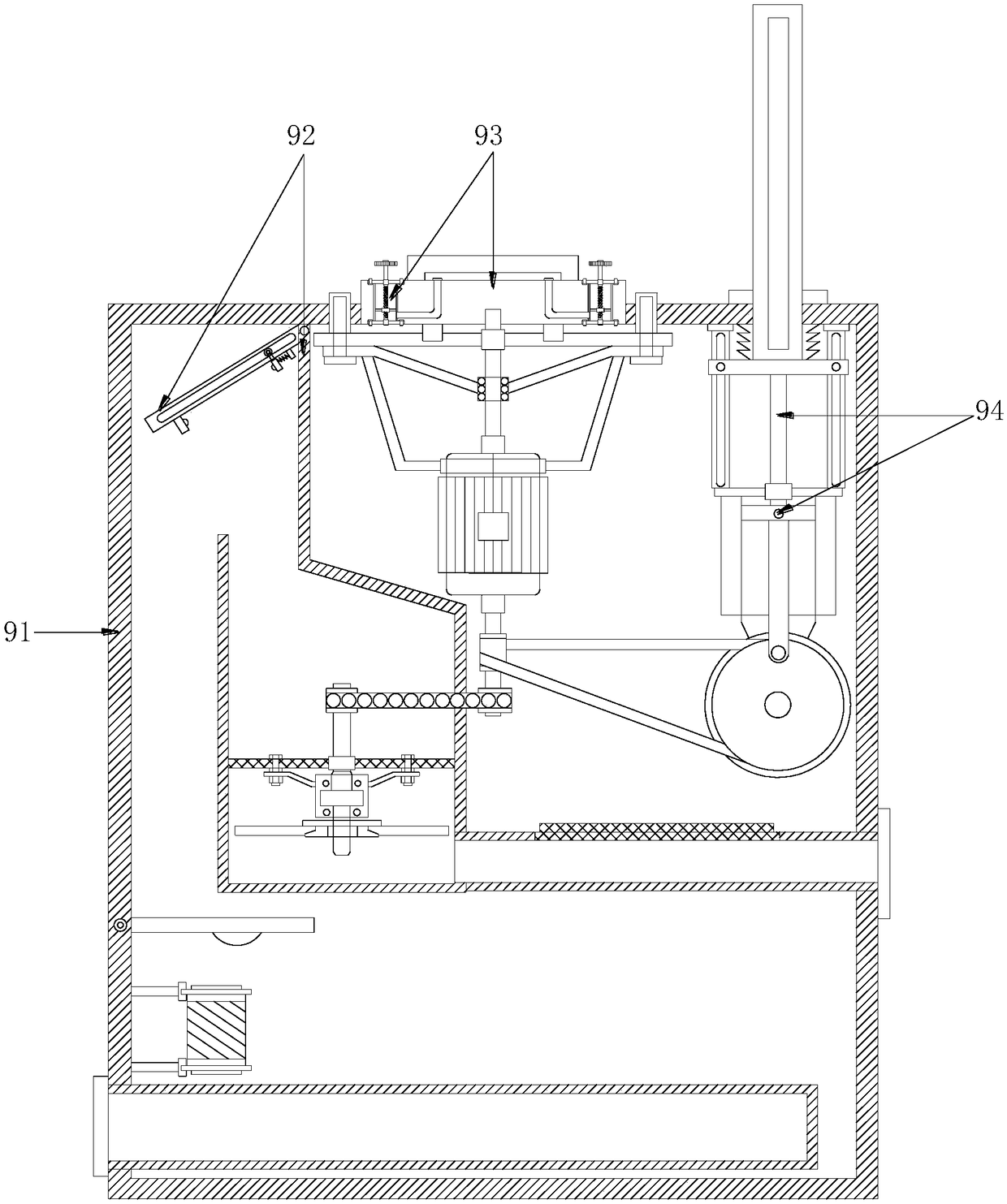 Machining device for machining tool