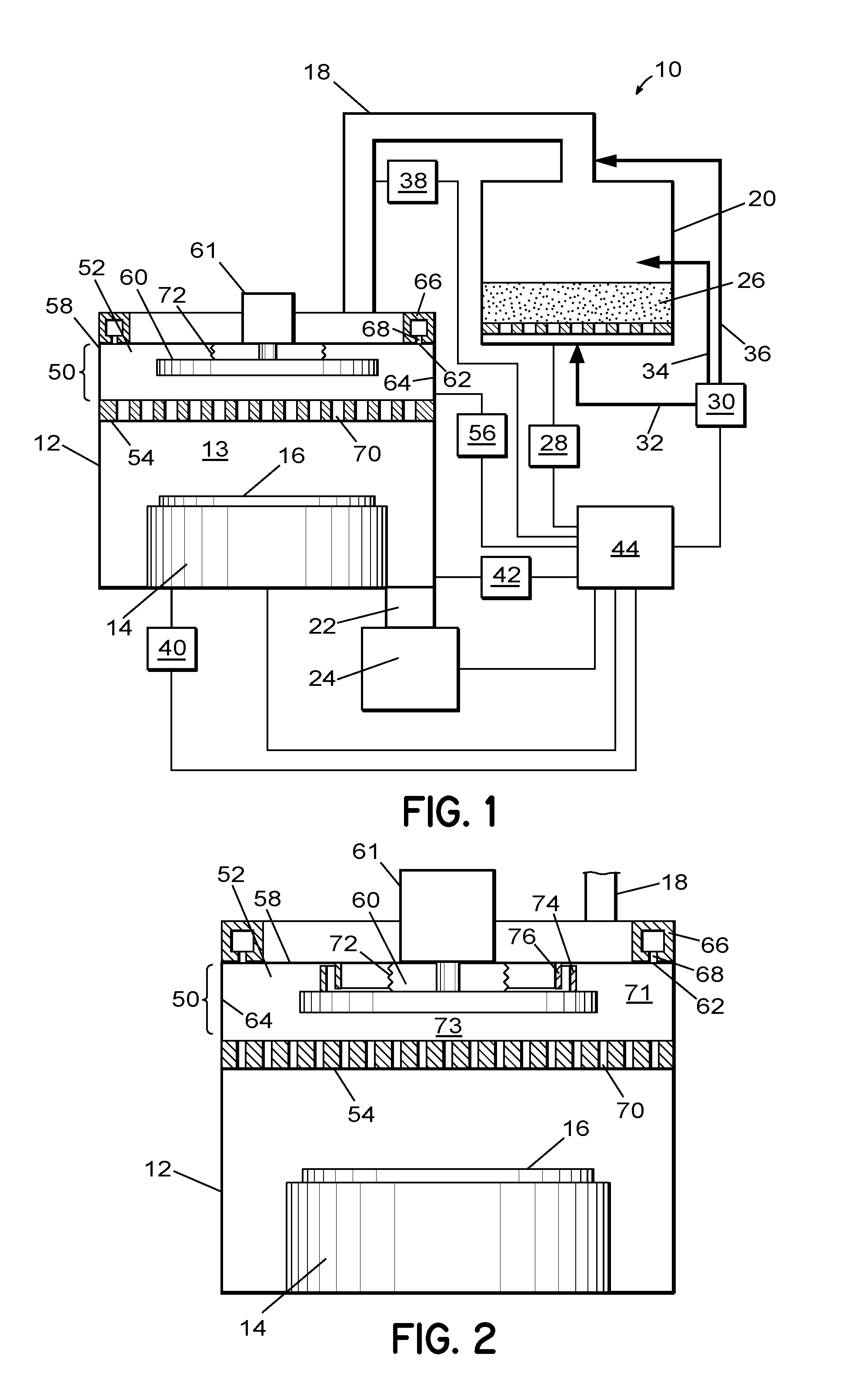Gas distribution system and method for distributing process gas in a processing system