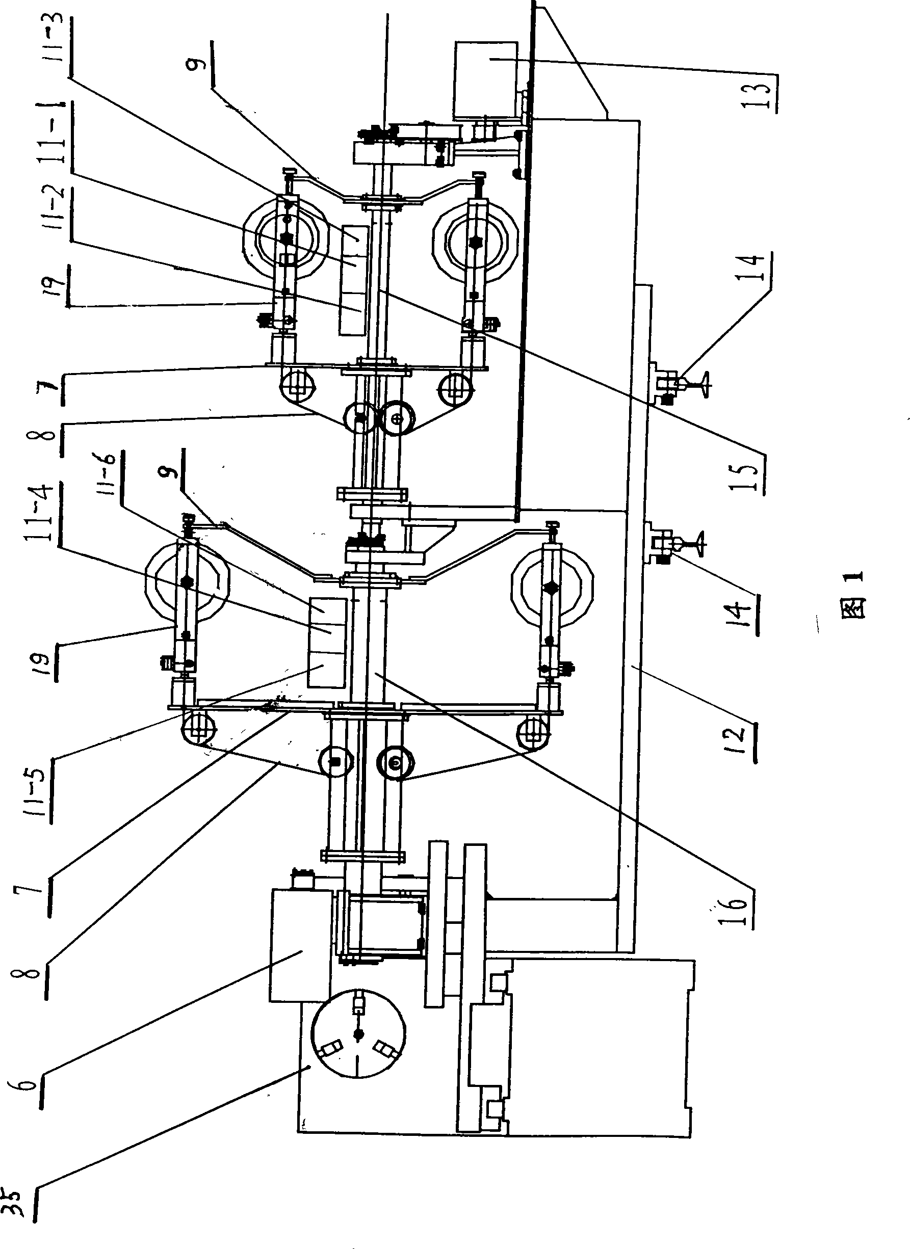 Steel wire tension control method and device for winding multi-strand helical spring
