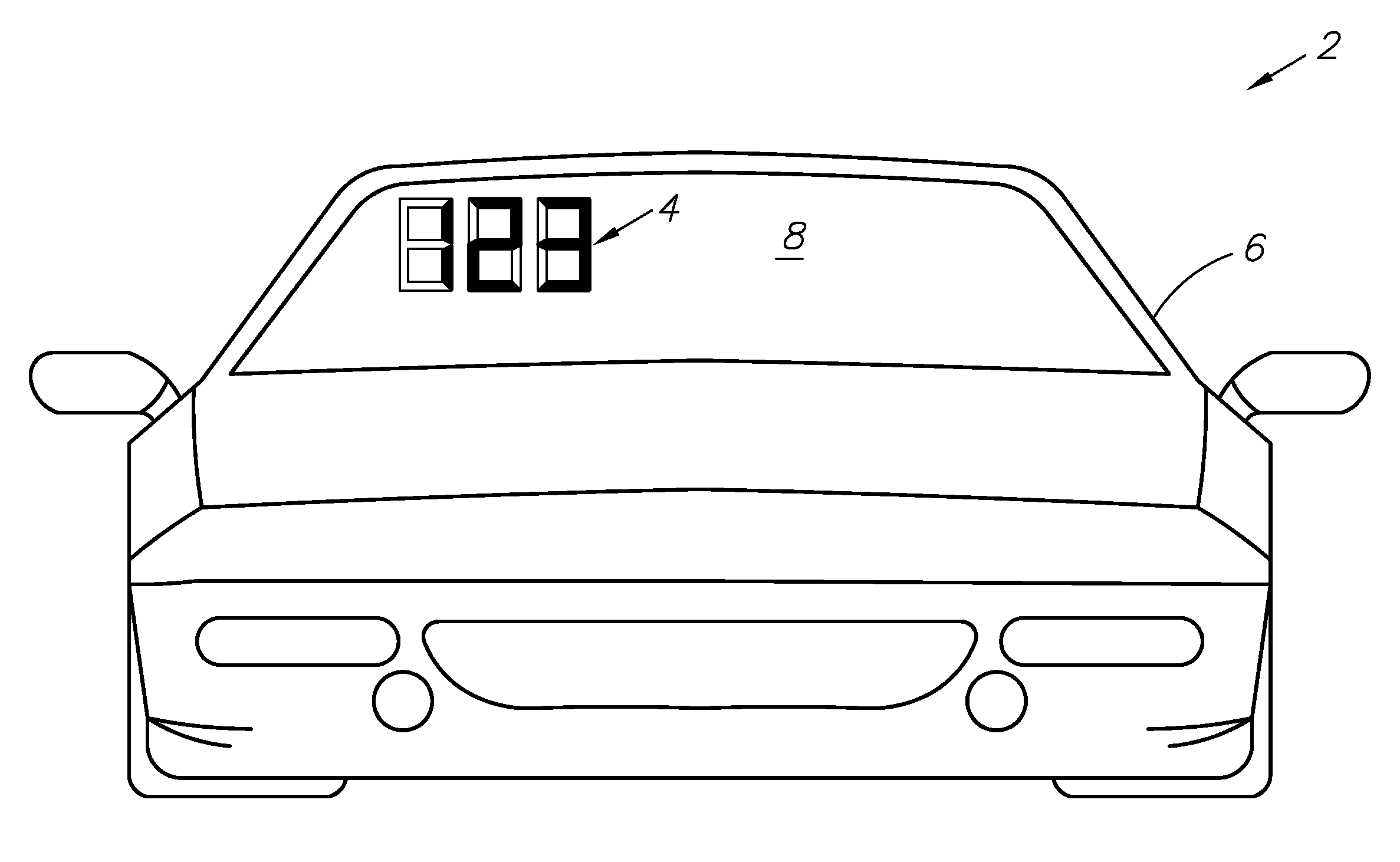 Transparent illuminated display system for automobiles