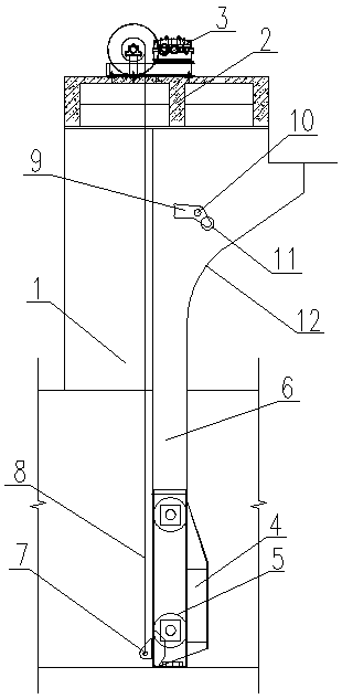 Steel gate with locking device