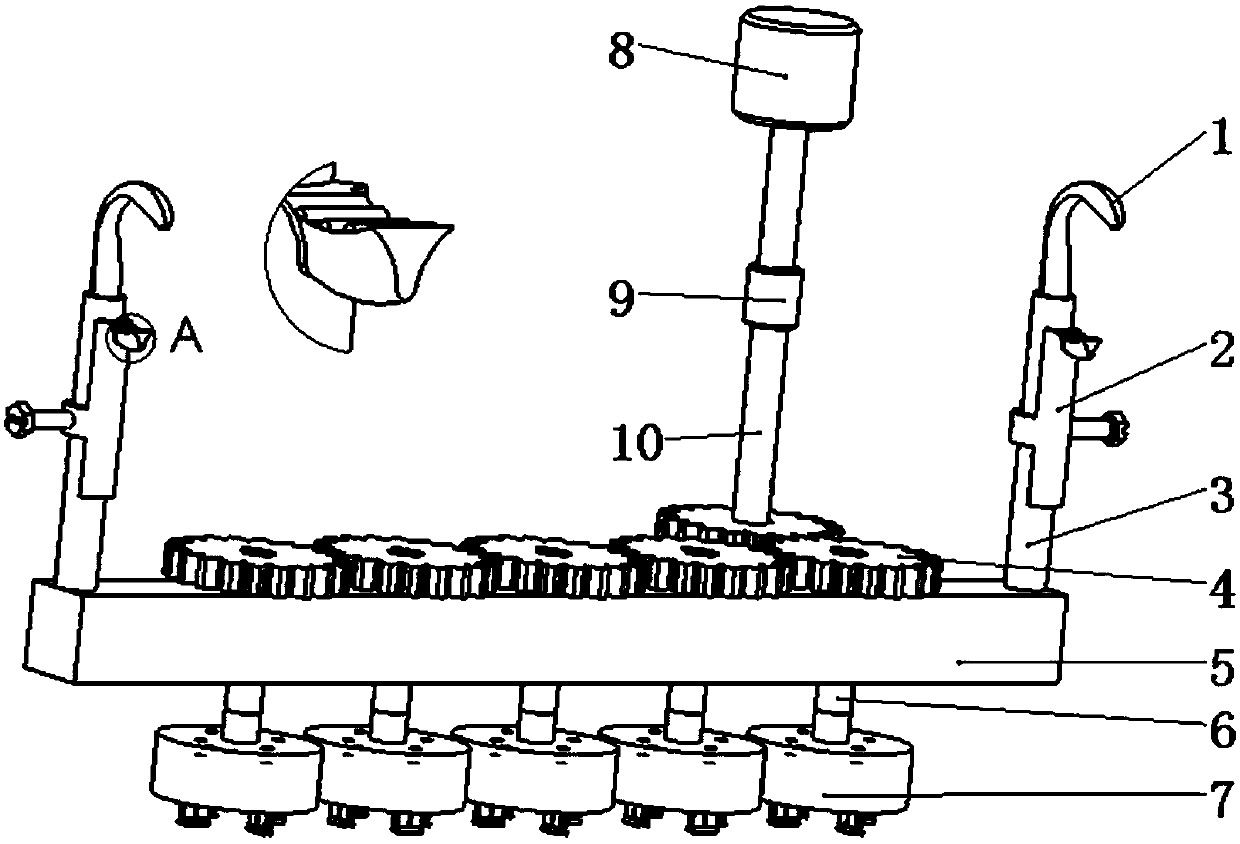 A rotatable electroplating hanger