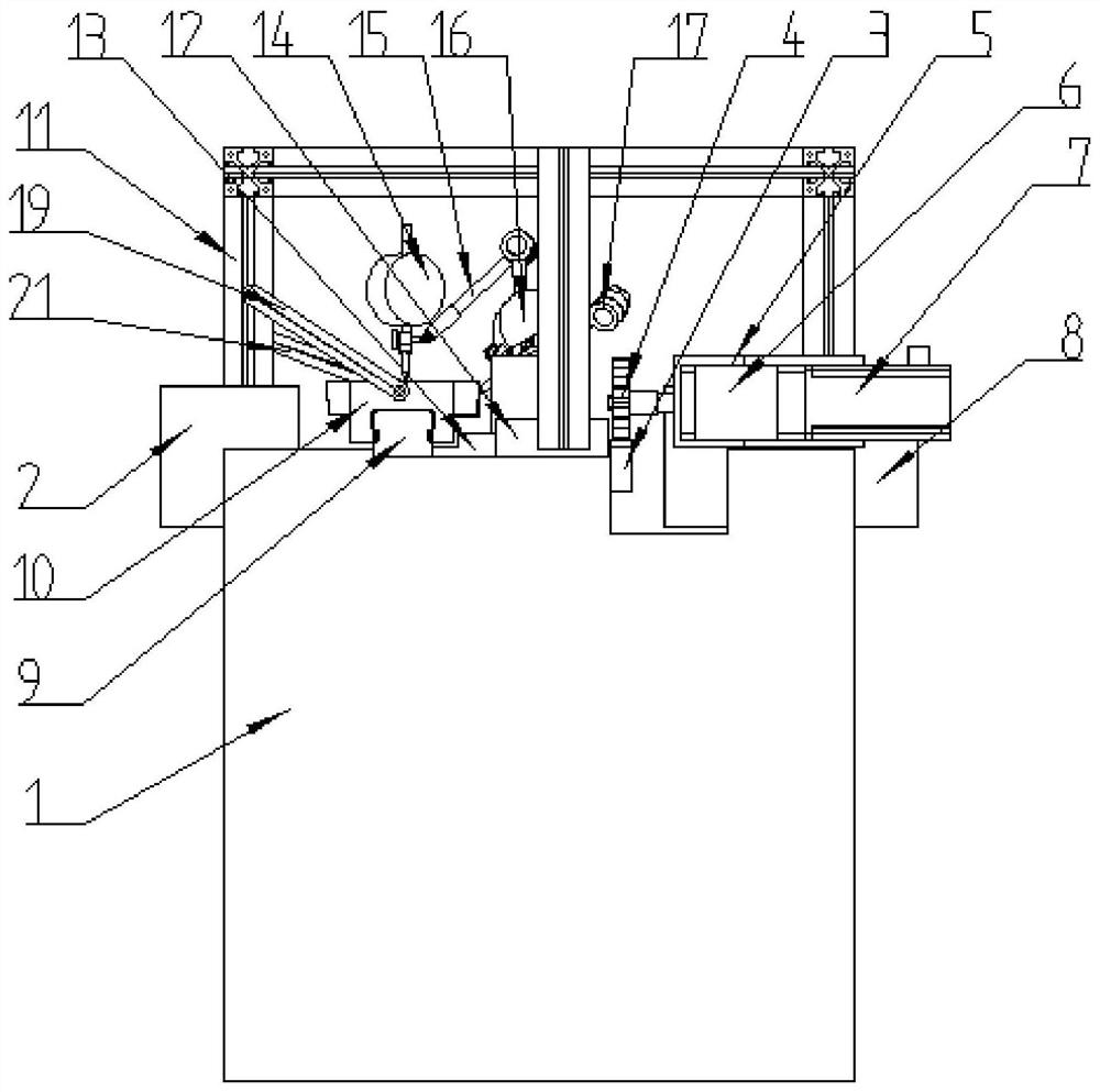 Measuring device and method for traveling accuracy of rolling linear guide rail pair