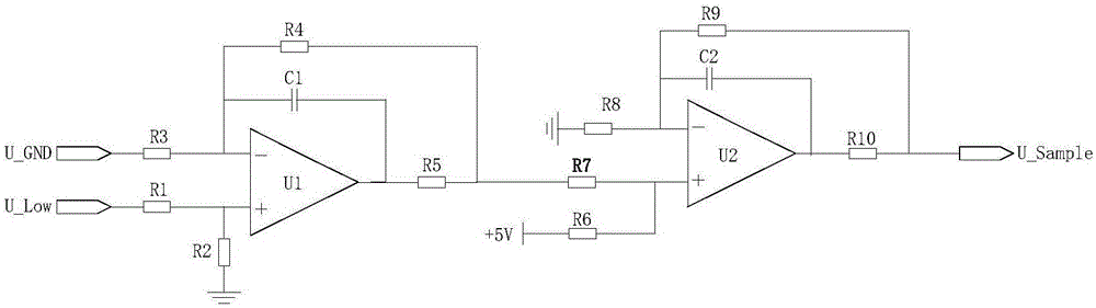 Output voltage isolation sampling circuit of high-voltage inverter
