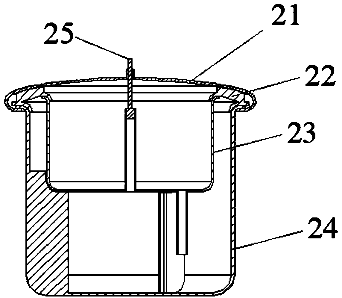 Cooker container structure and pressure cooker