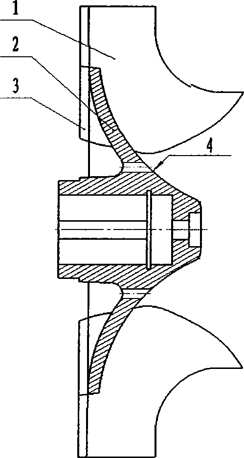 Centrifugal pump with greatly distorted blades
