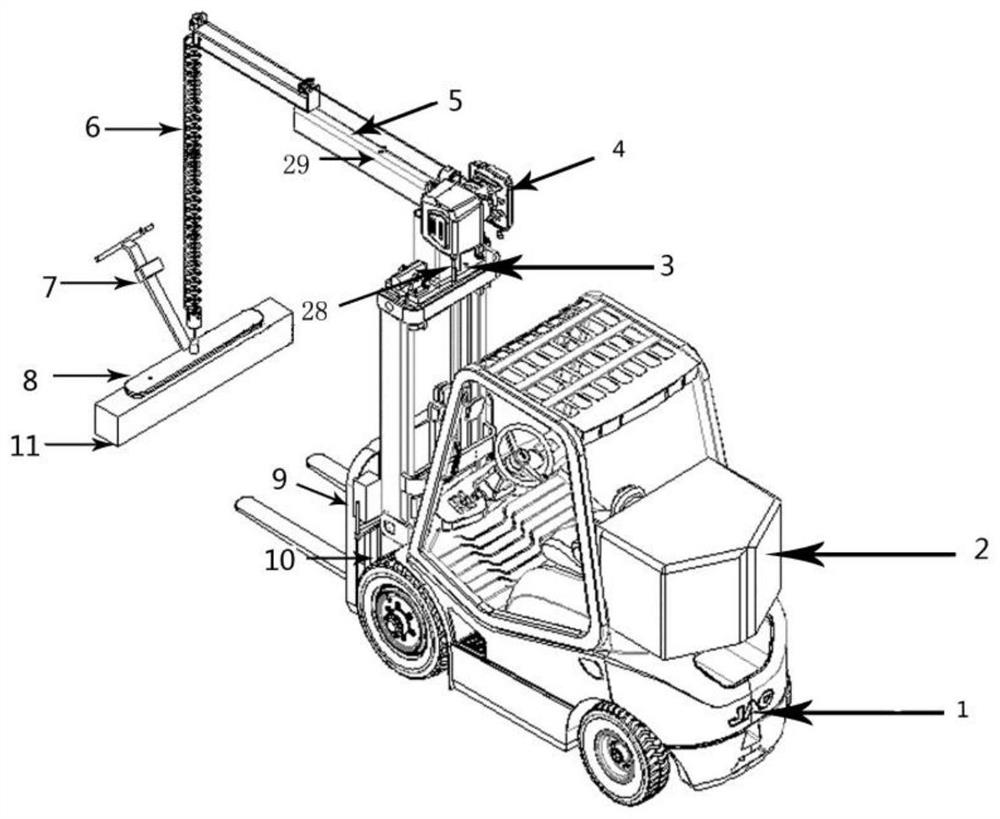 Multipurpose power-assisted suction lifting device mounted on forklift