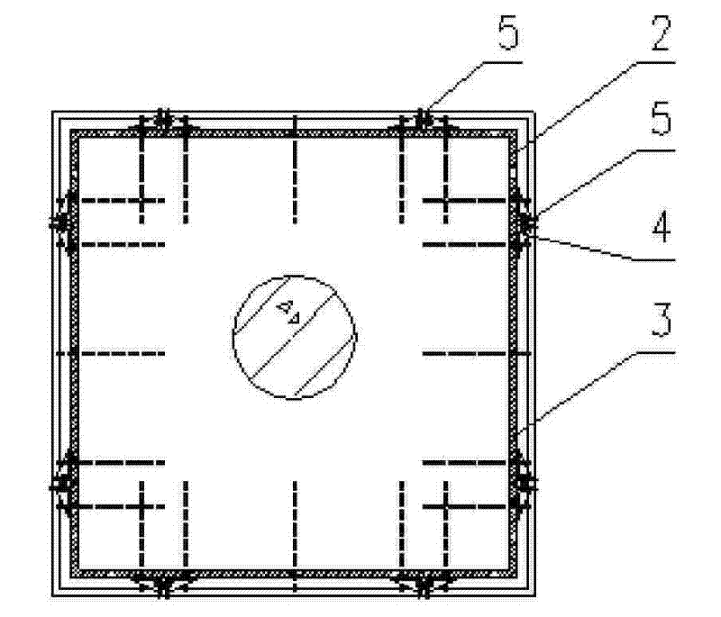 Enveloping prestressing force fastening type steel tube concrete column and reinforcement method