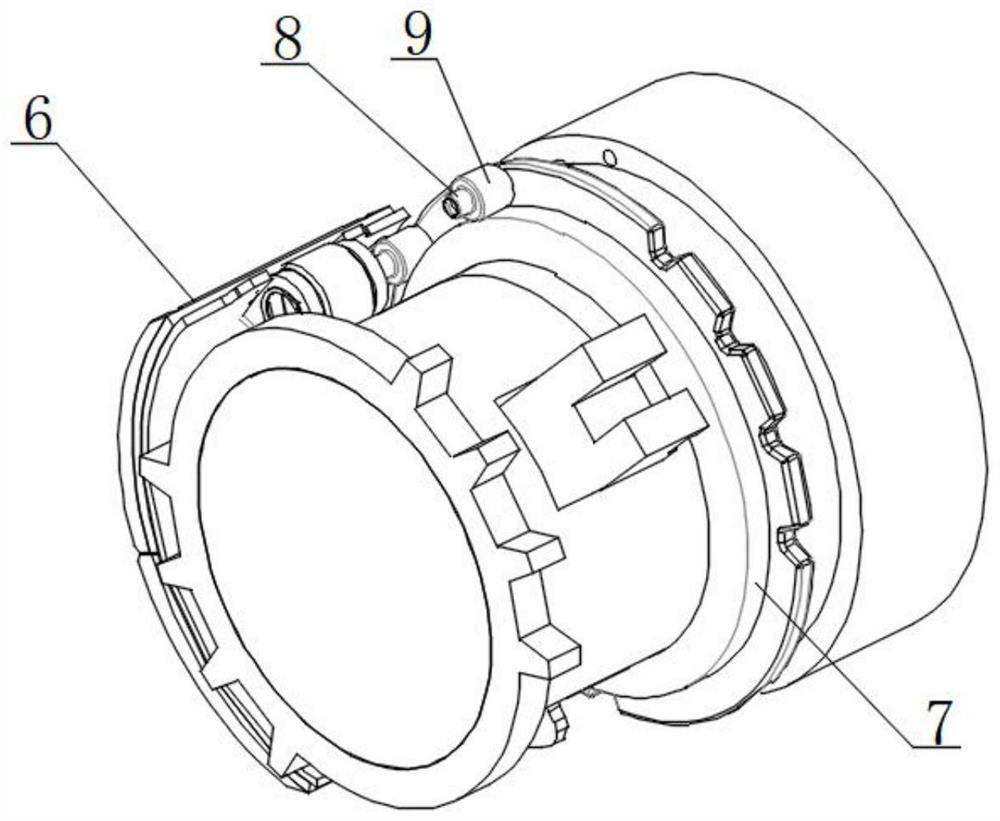 Clamp tool for machining outer circle and two side end faces of brake shoe