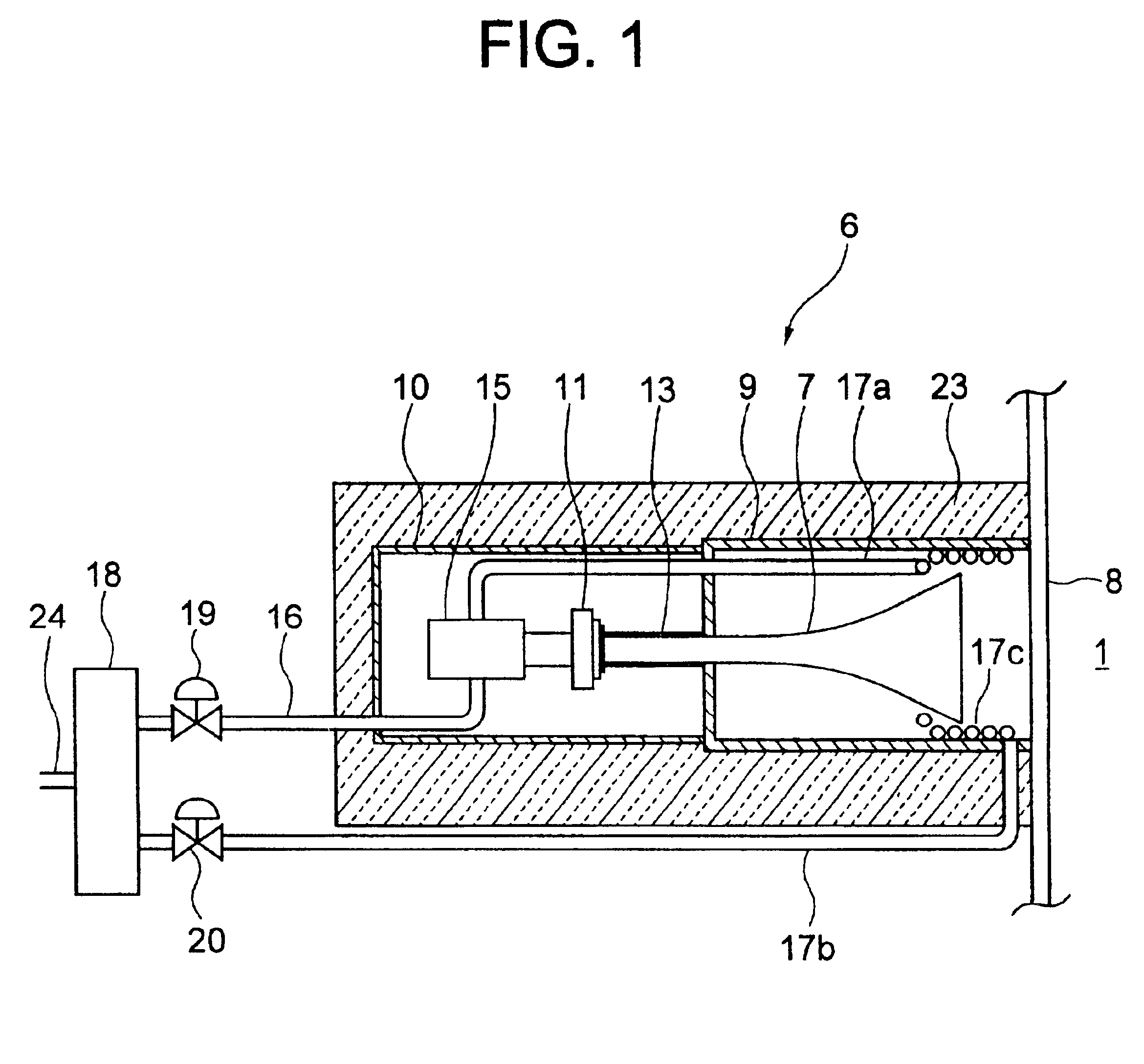 Acoustic soot blower, and method for operating the same