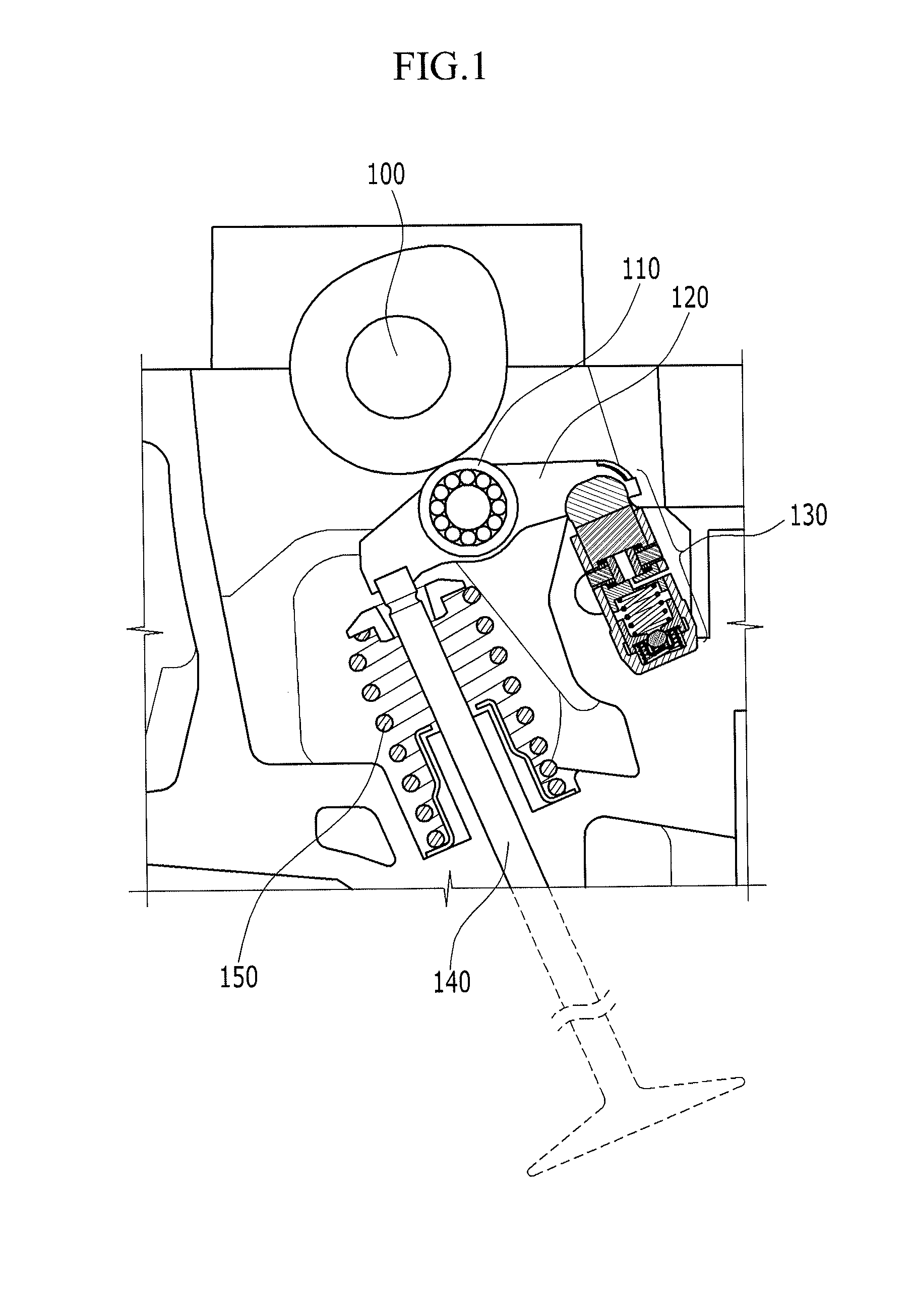 Engine that is equipped with variable valve device