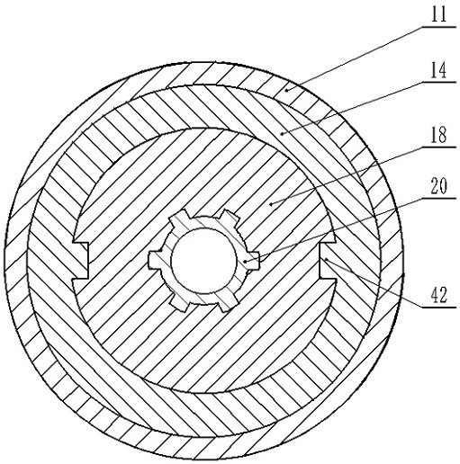 Efficient rock breaking oscillation device with disc spring-sealing cavity buffering function