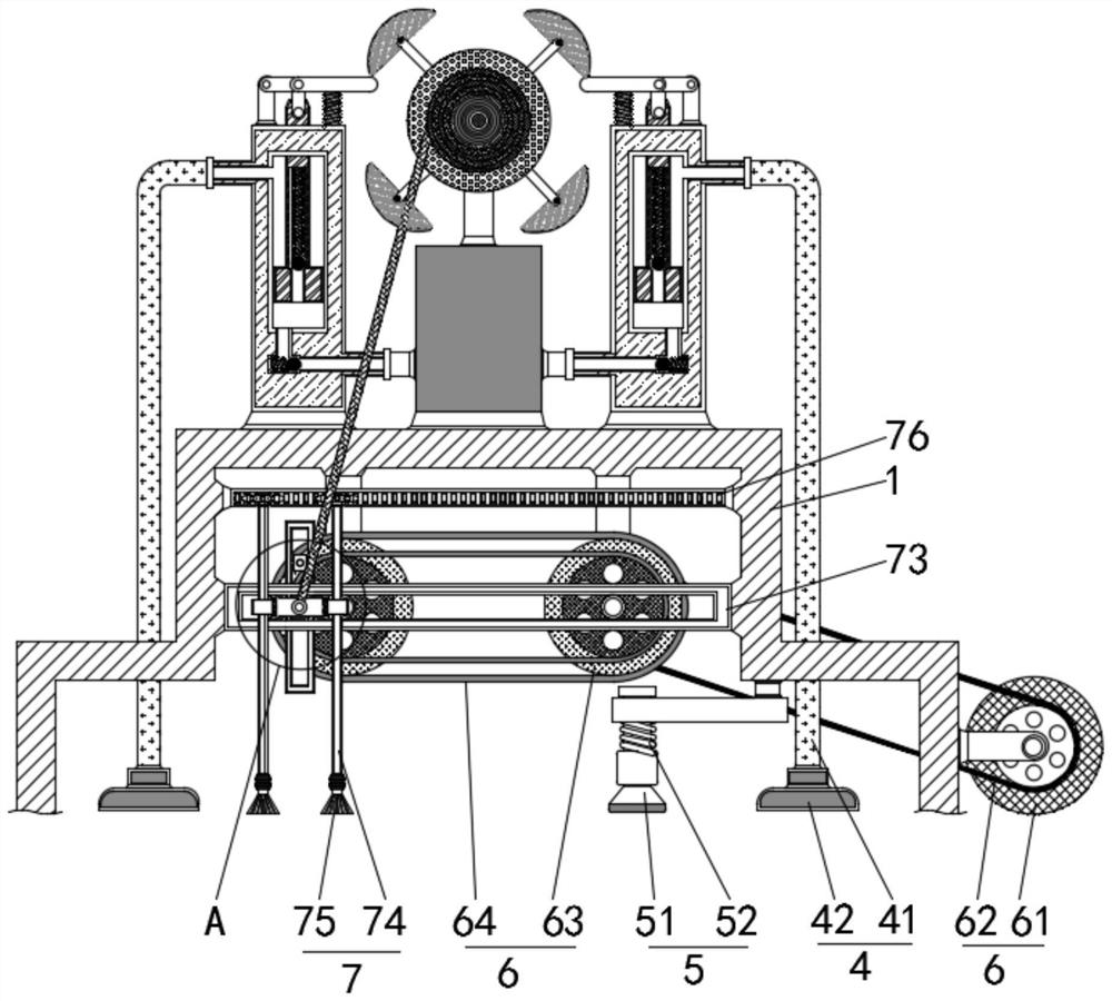 Energy-saving and environment-friendly device capable of improving non-woven fabric leveling effect