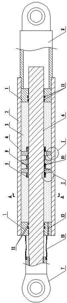 Combined segmentation energy consumption type variable damping viscous damper