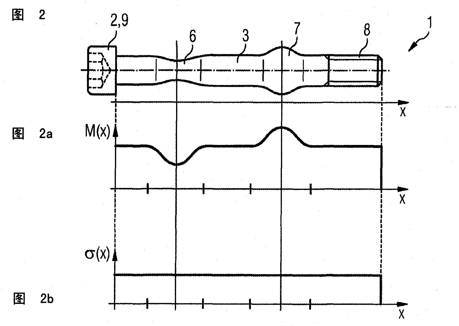 Securing element and exhaust gas turbocharger having variable turbine geometry