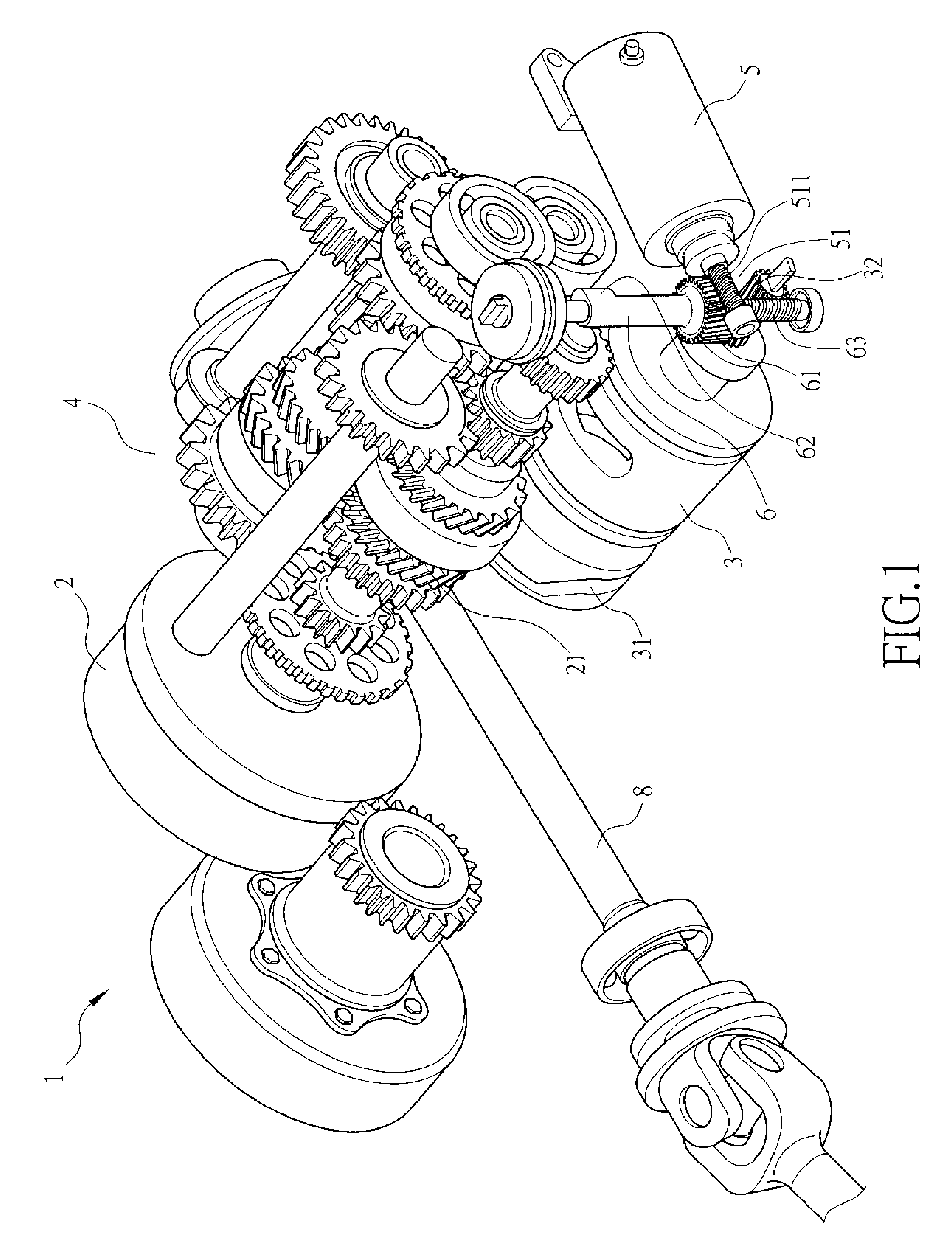 Gear-shifting structure for vehicle