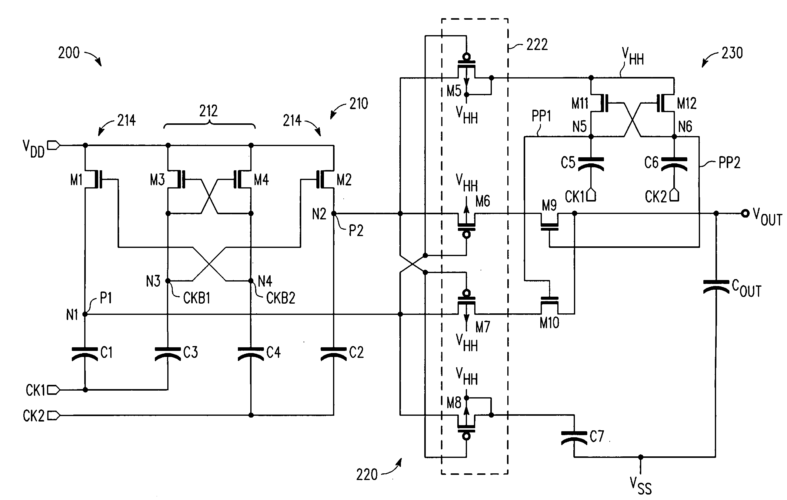 Voltage multiplier with improved efficiency