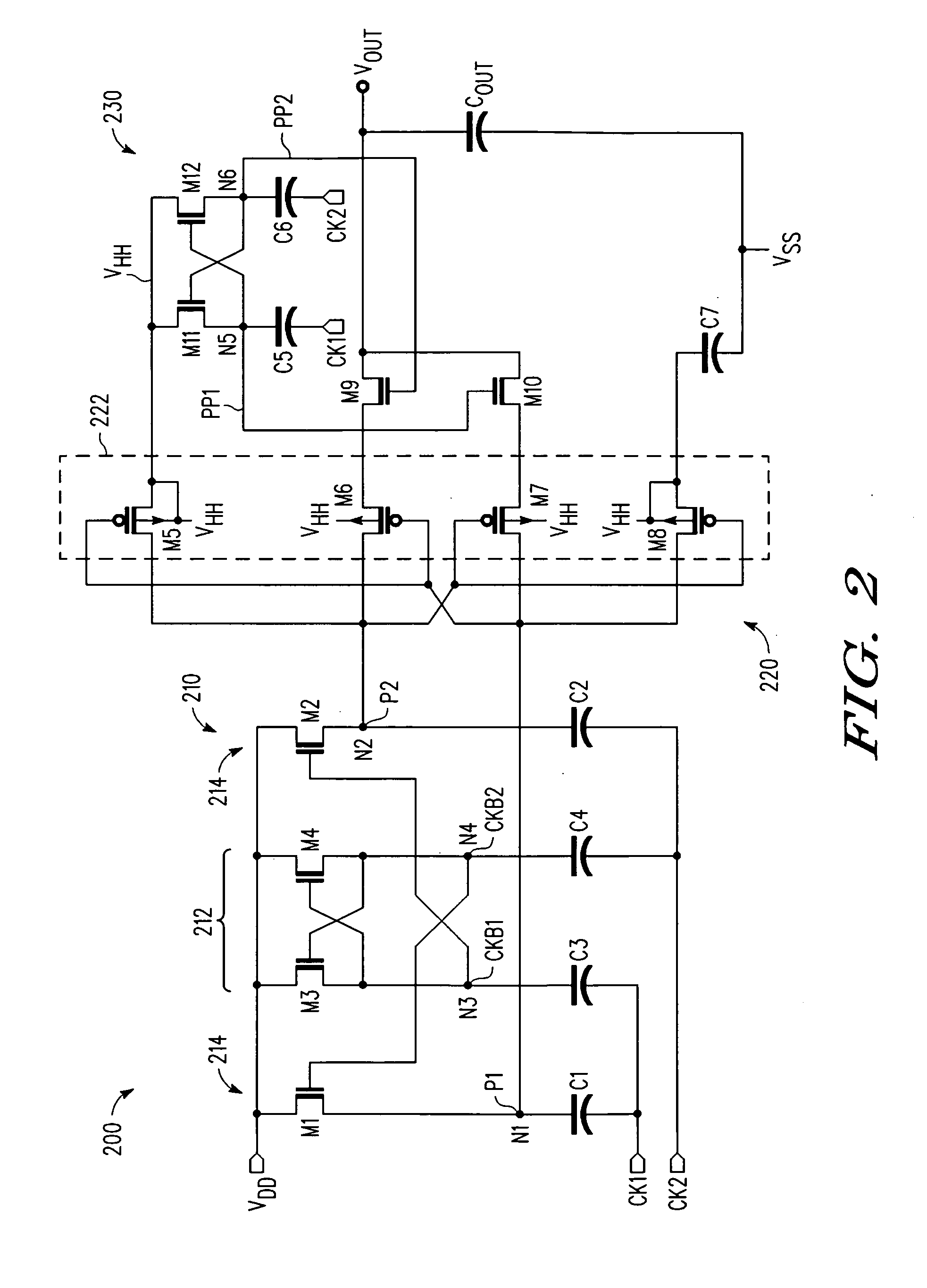 Voltage multiplier with improved efficiency