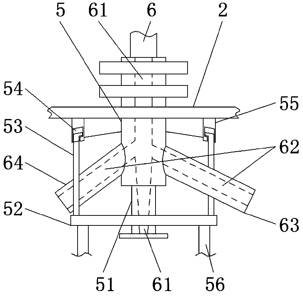 Mechanical reciprocating-type multi-face arch breaking structure for powder stock bin