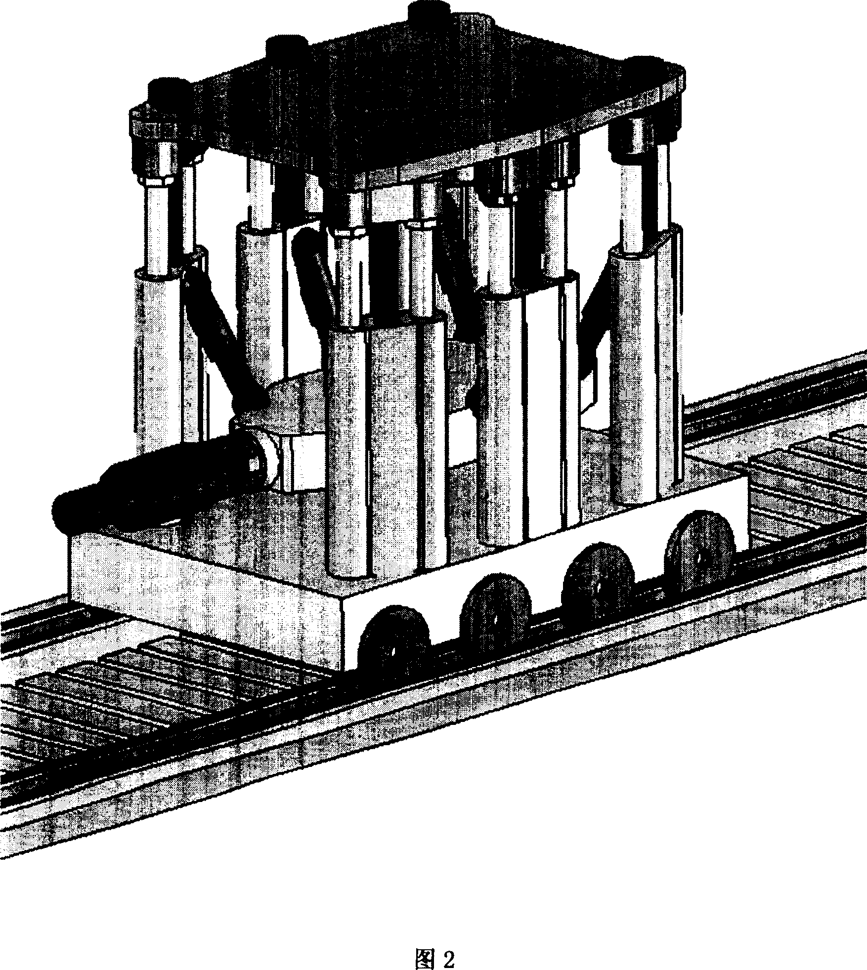 Double-ball joint telescopic six-dimensional parallel forging operation machine