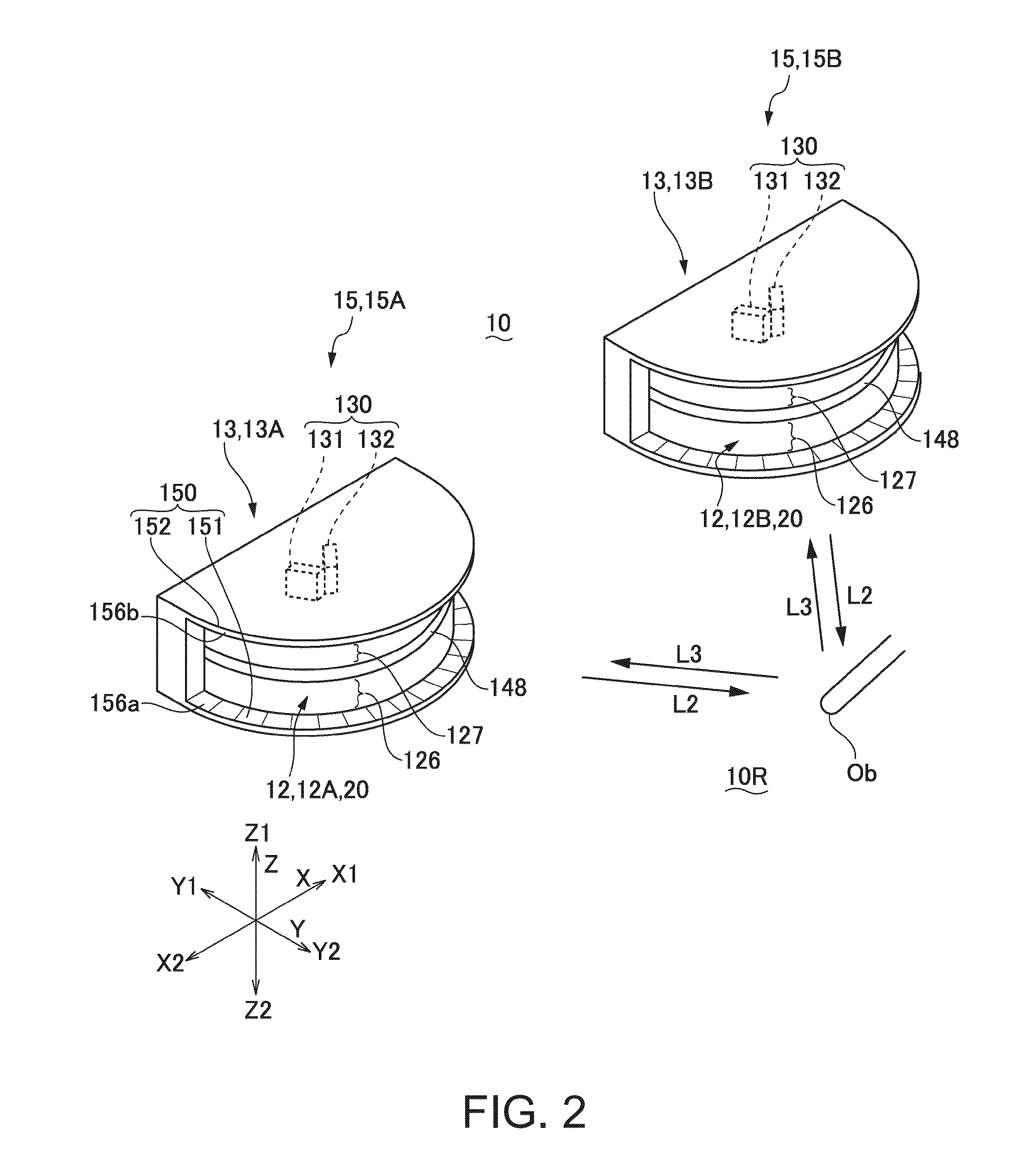 Optical position detection device and display system with input function