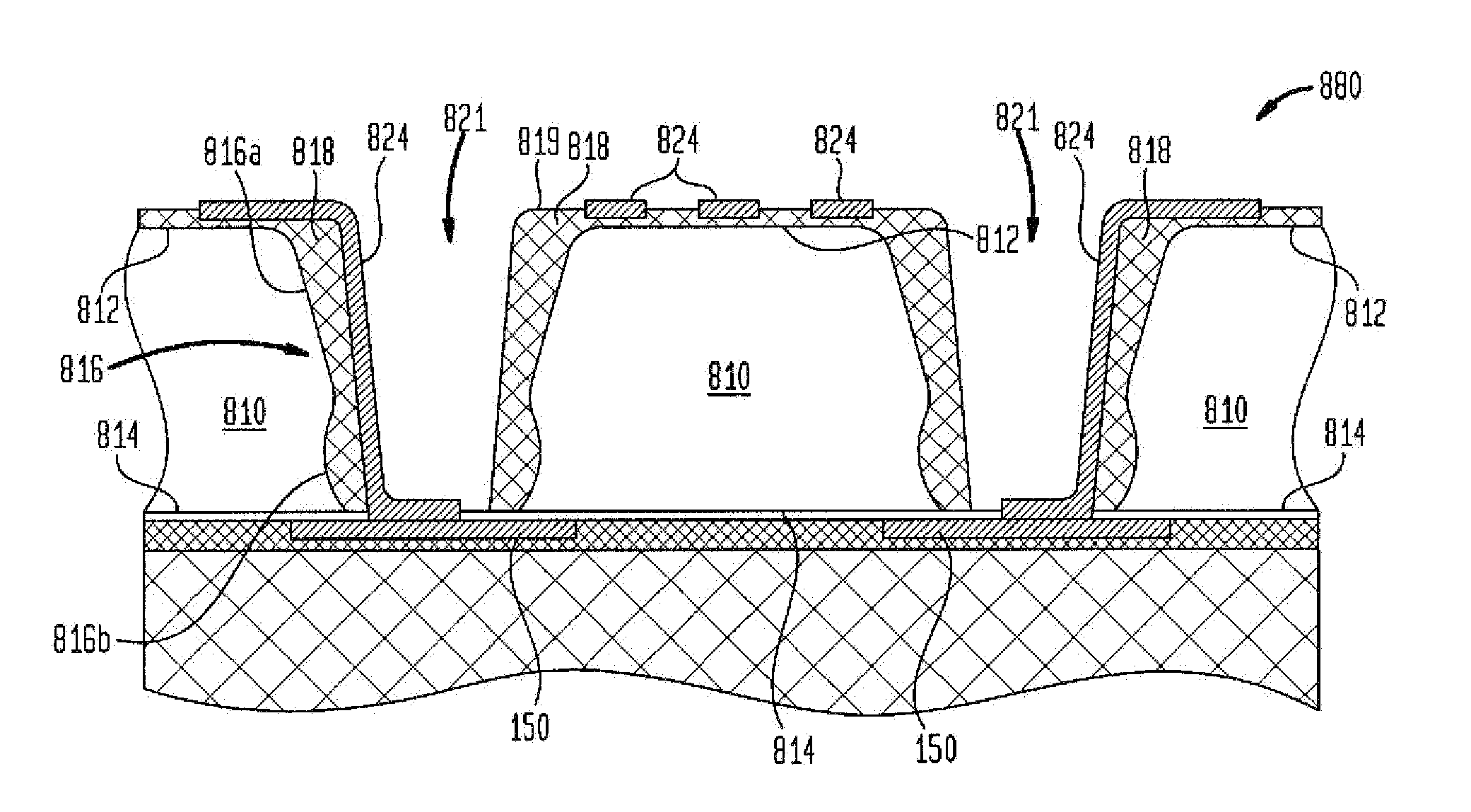 Non-lithographic formation of three-dimensional conductive elements