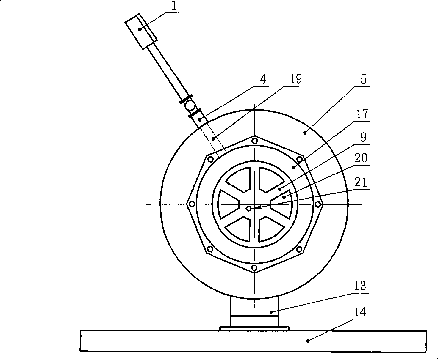 Seal and bulge test device of shell of gas flow meter