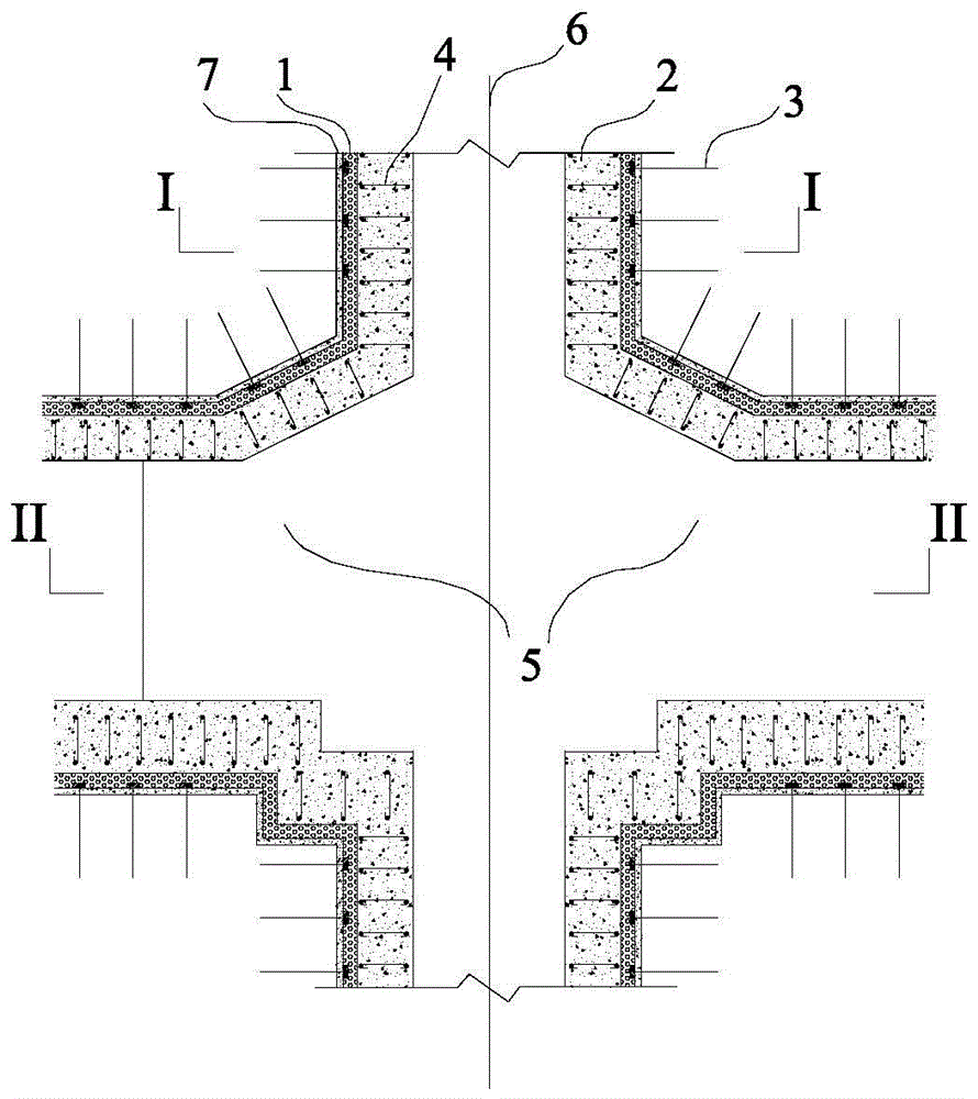 Construction method of anti-shock and shock-absorbing support structure of Matoumen