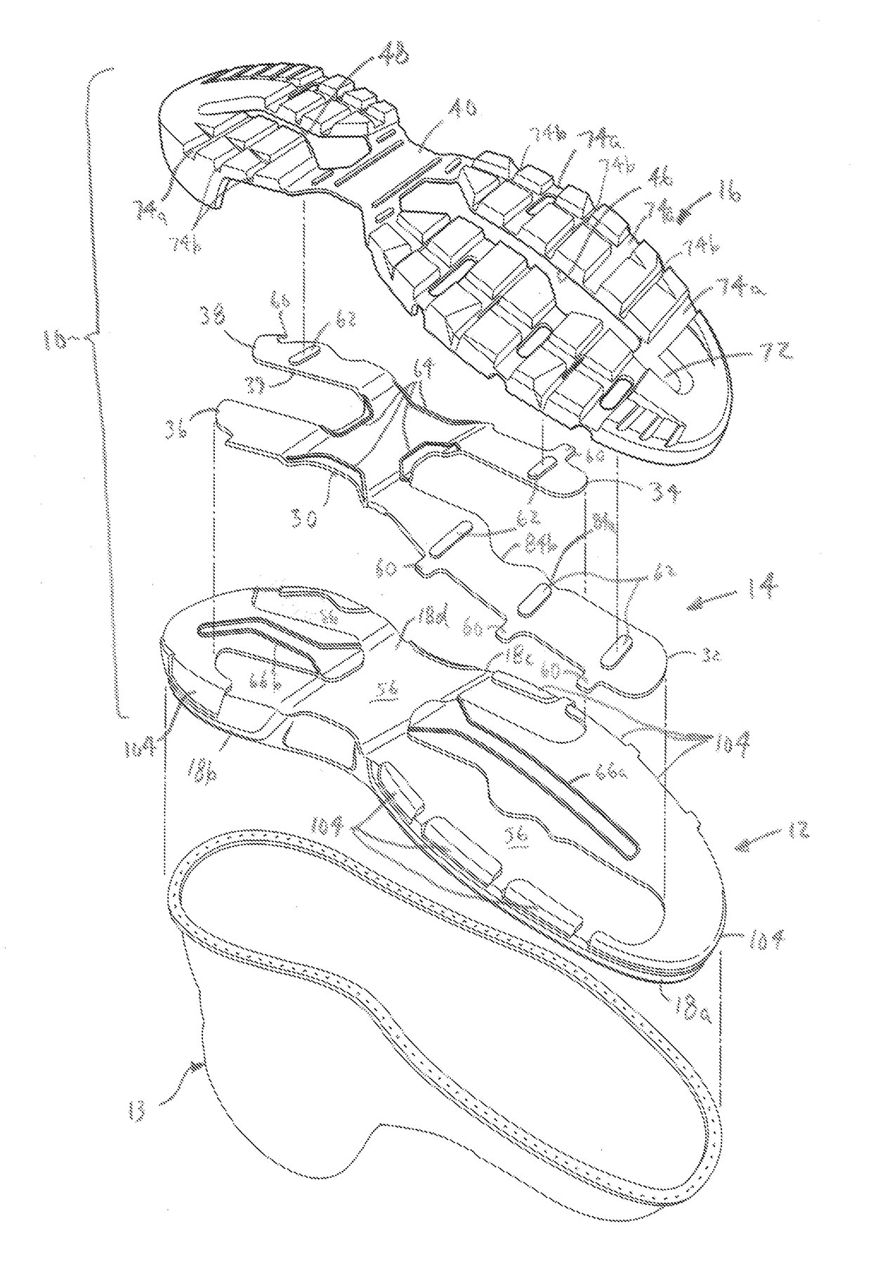 Sole assembly for article of footwear