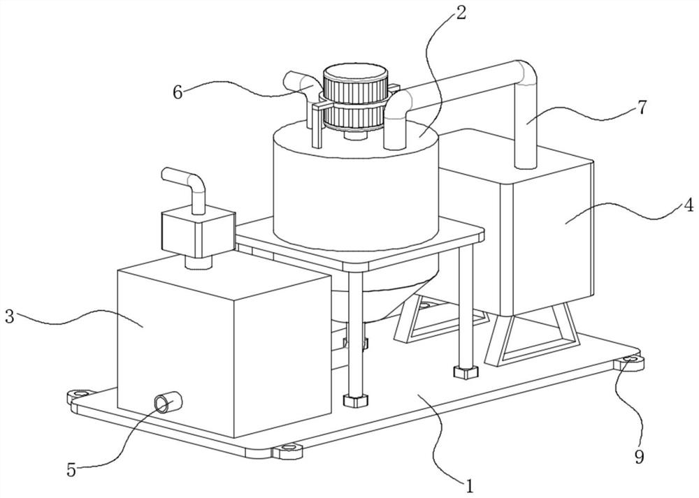 Flue gas evaporation device for high-concentration waste water boiler of power station