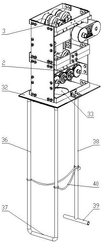 Device for assisting coal mine roof timbering anchor cable feeding