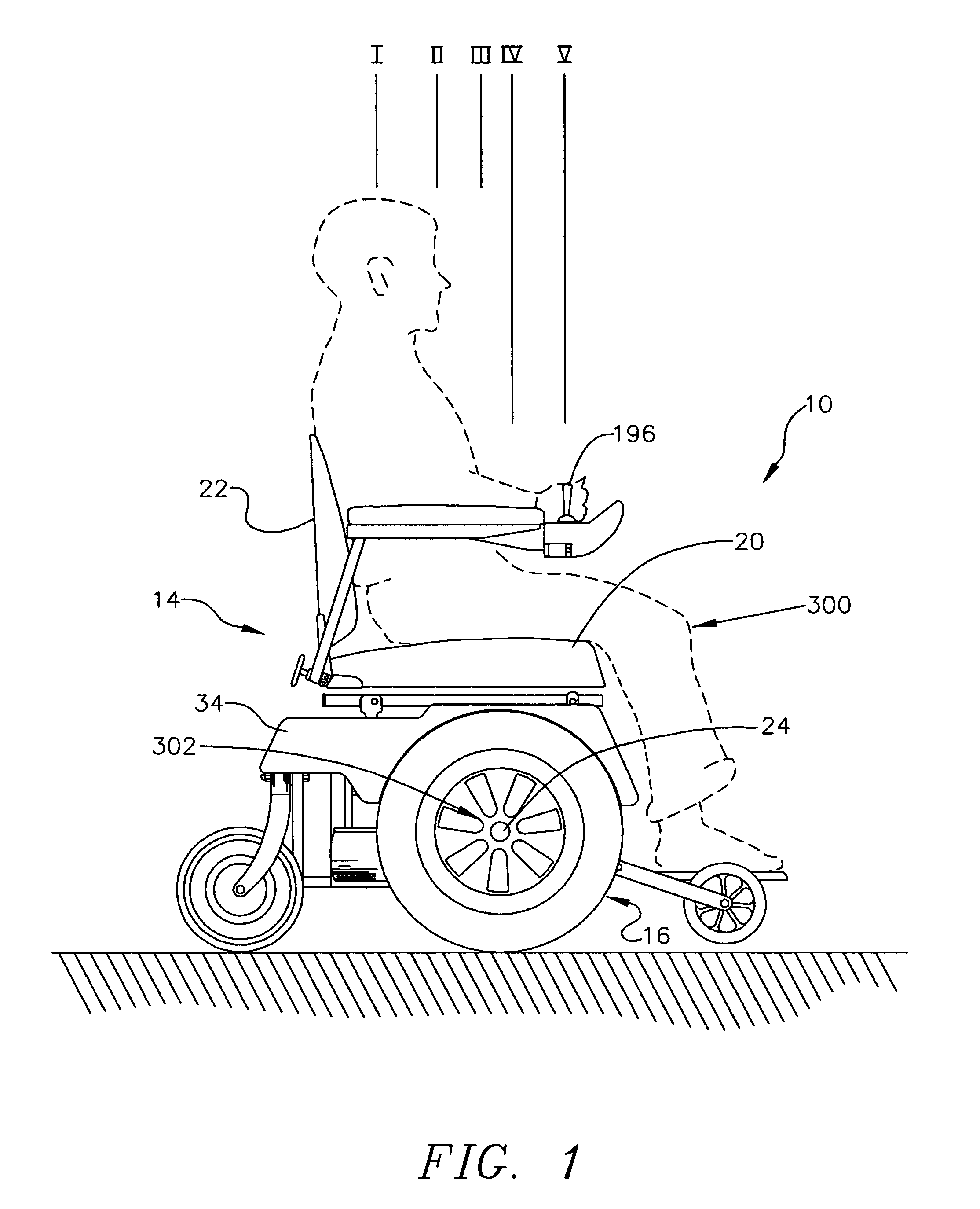 Curb-climbing power wheelchair
