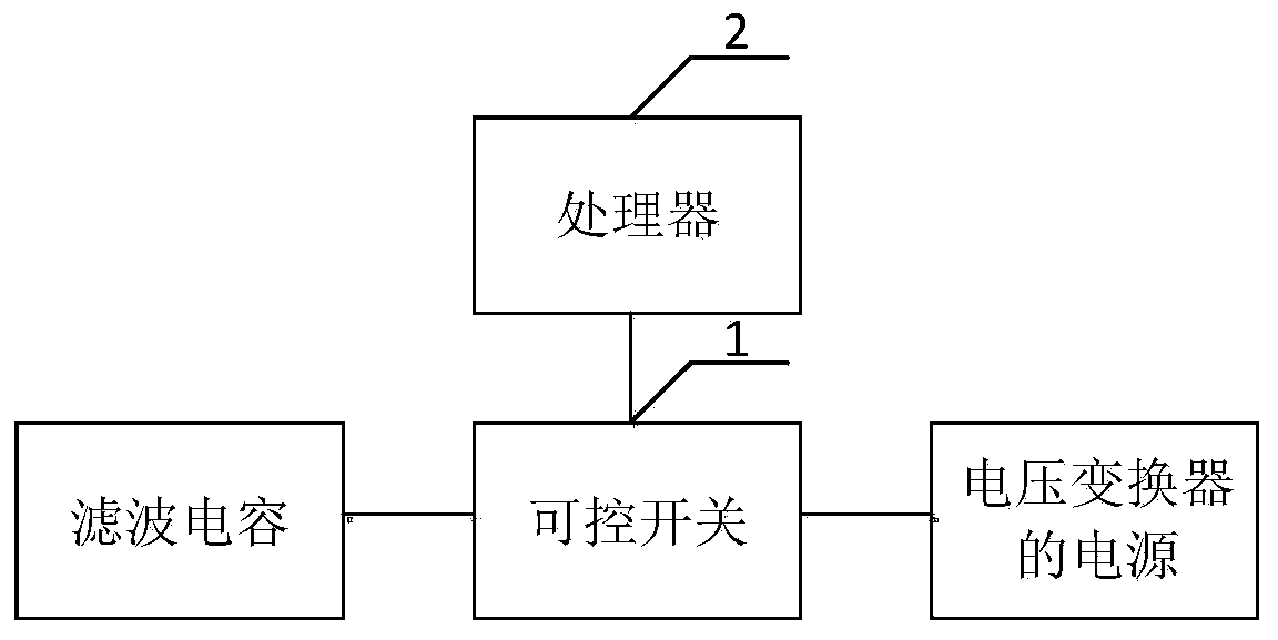 Voltage converter and surge current limiting device thereof