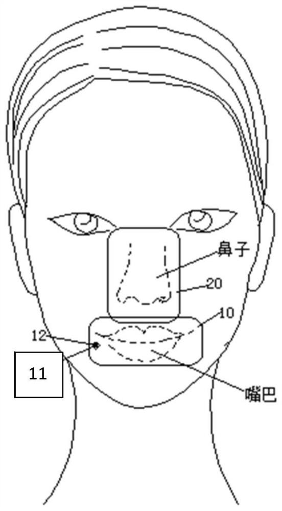 Protection method and device based on mouth and nose separate treatment