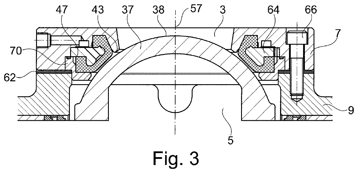 Dome valve adjustable top plate