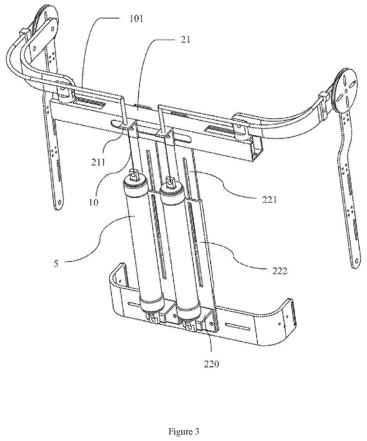 Assisted exoskeleton rehabilitation device