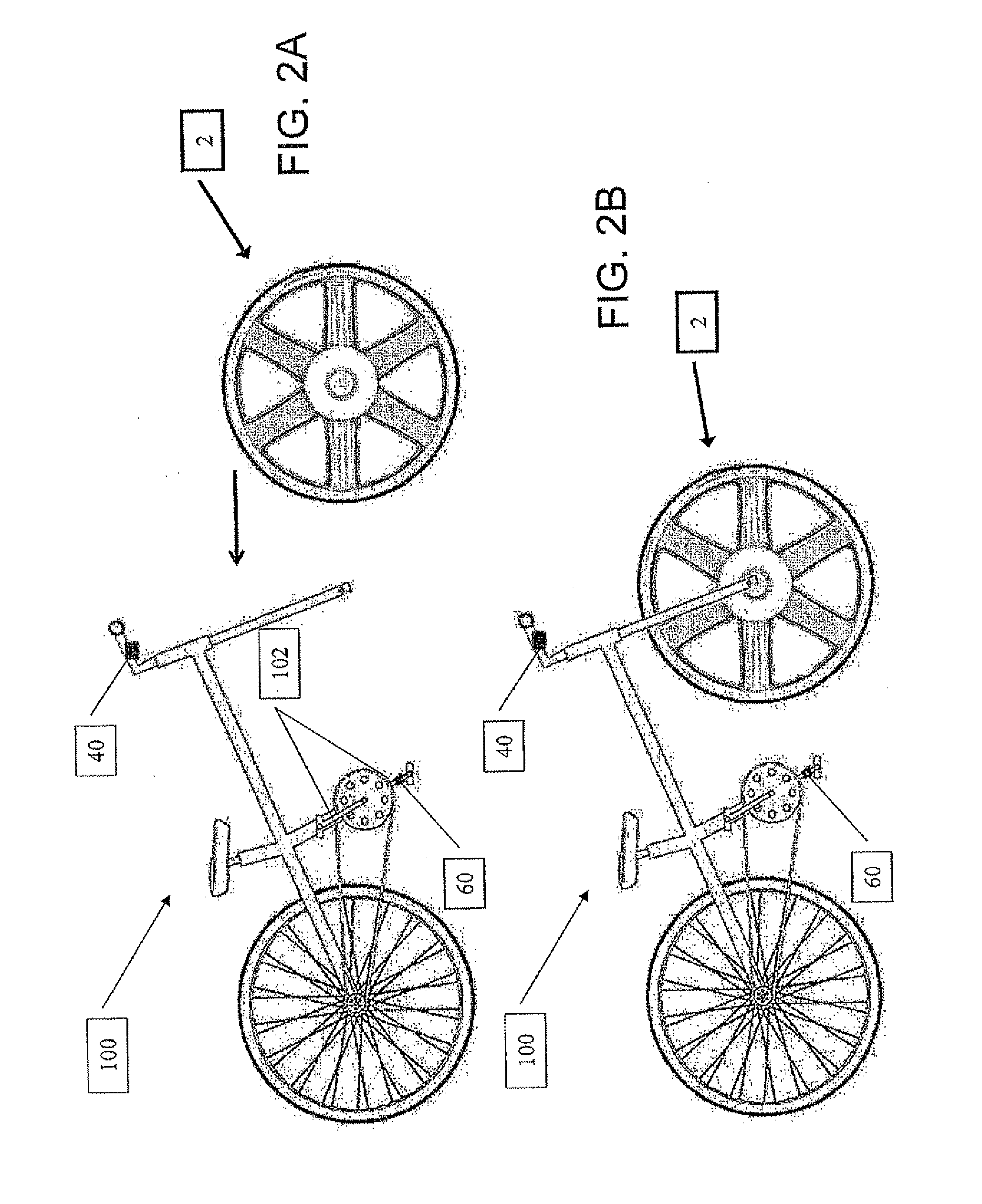 Electric motorized bicycle components and a wireless control system including such