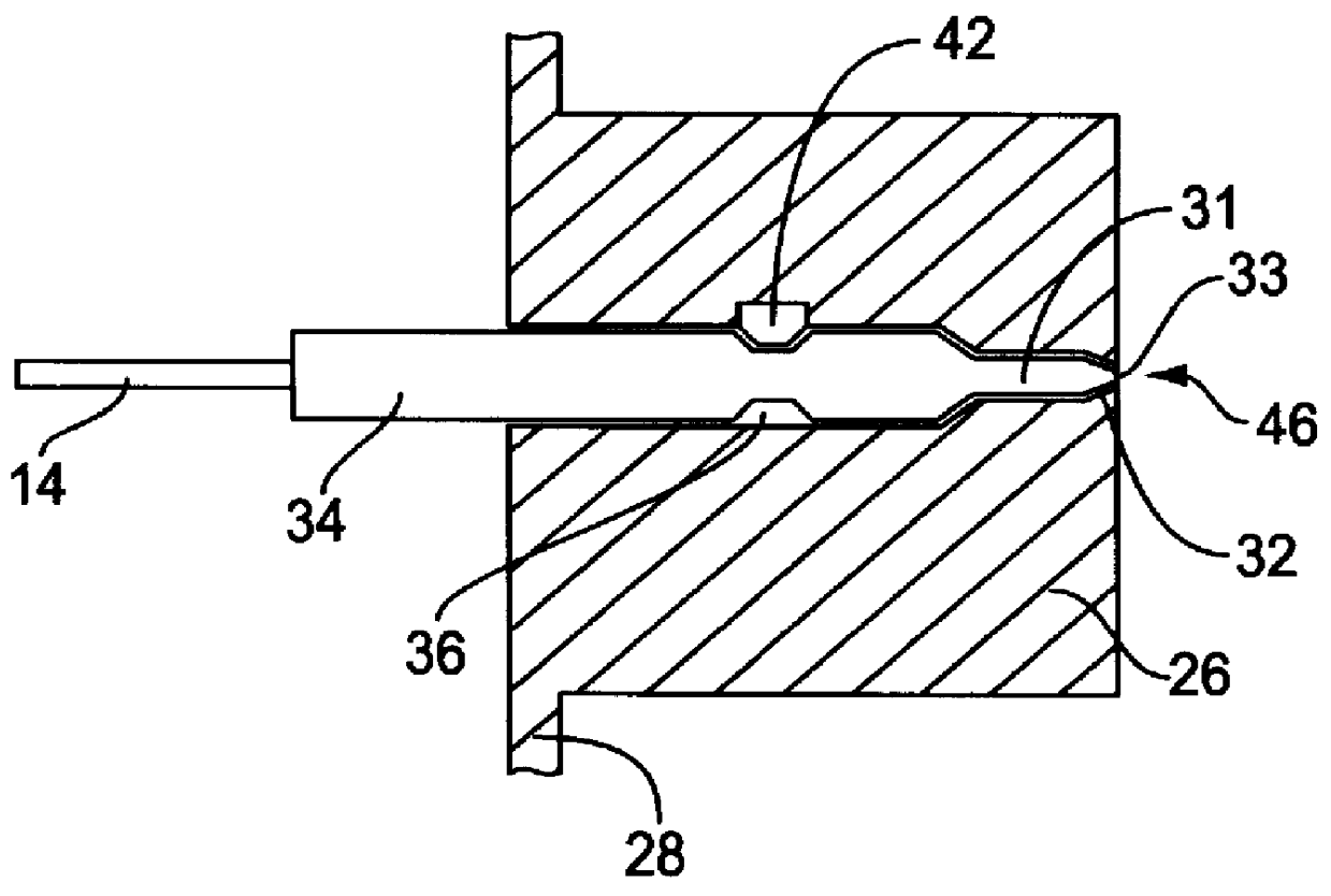 Snap-in proximal connector for mounting an optic fiber element into a light source system