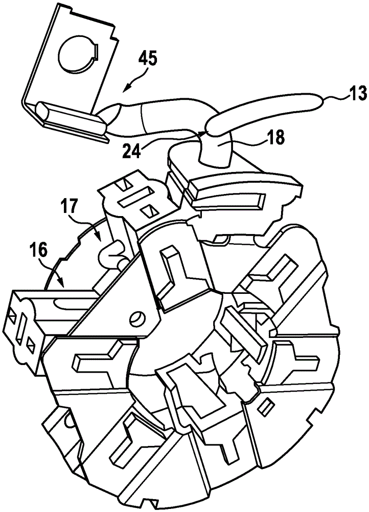 Electric machine, starting device and method for operating the starting device