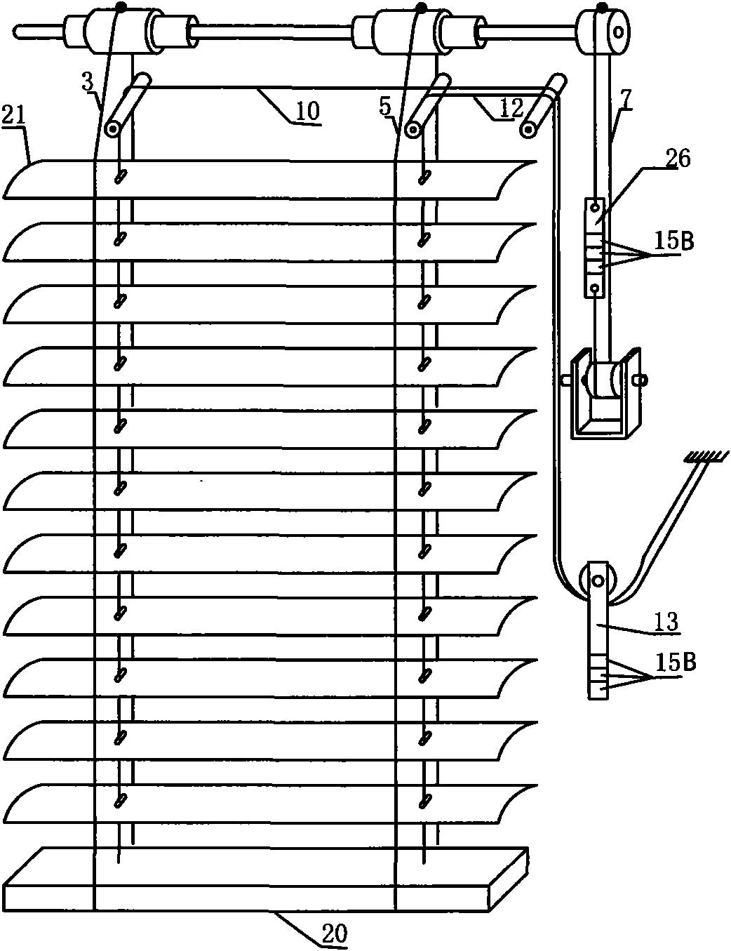 Electric control mechanism of internal sunshade product of hollow glass