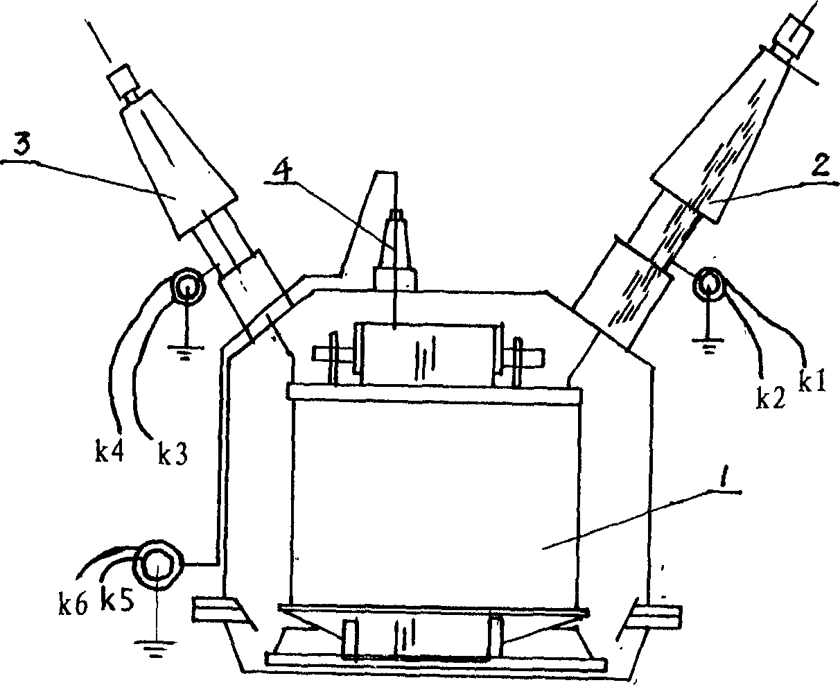 Testing method for on-line testing transformer internal insulating hidden trouble