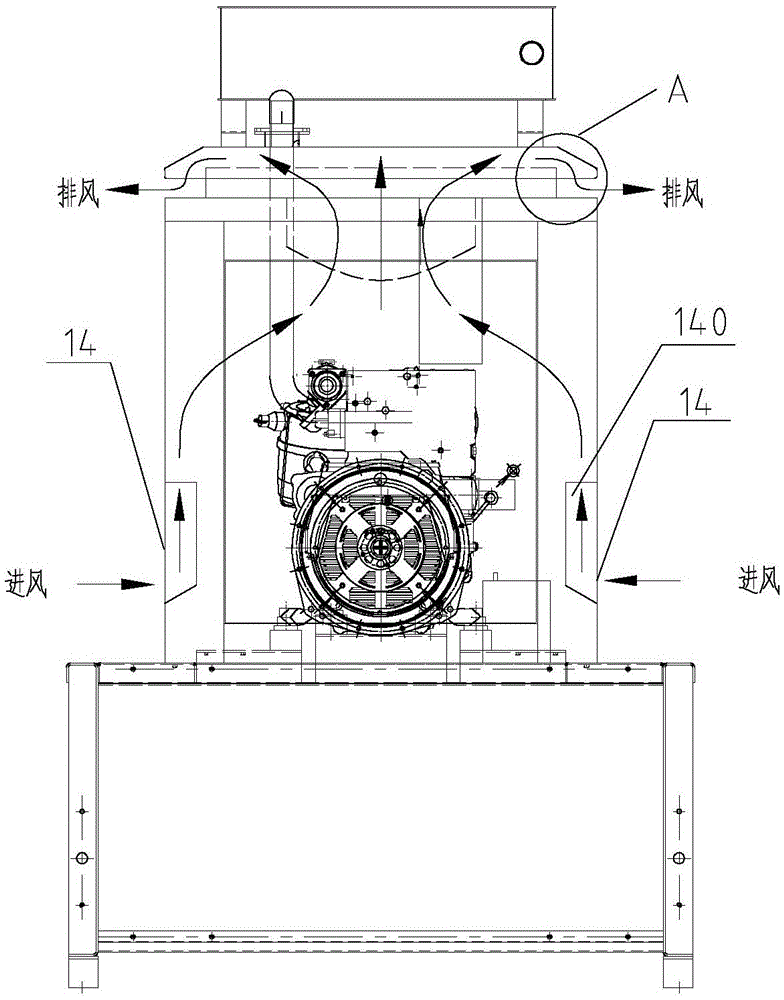 An all-weather air-cooled diesel generator set