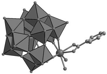 A kind of multi-acid derivative doped with ternary rare earth, its preparation method and its application as fluorescent light-emitting material