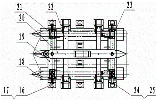 An assembly and inspection device for a transition beam