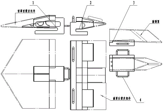 An assembly and inspection device for a transition beam