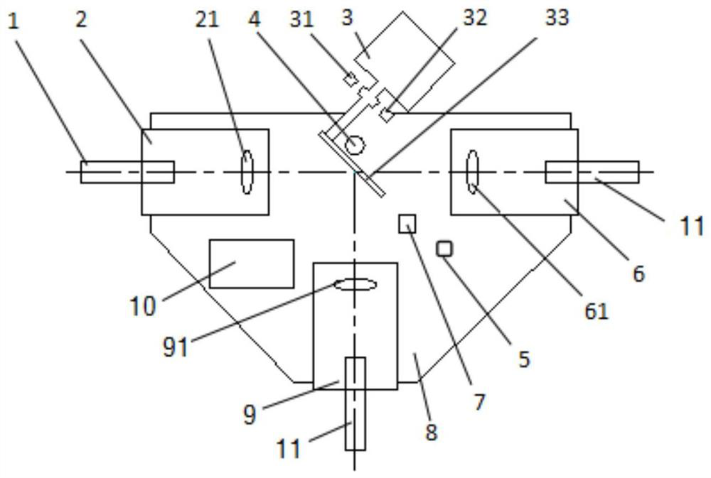 A T-type switching device for high-power fiber laser optical path