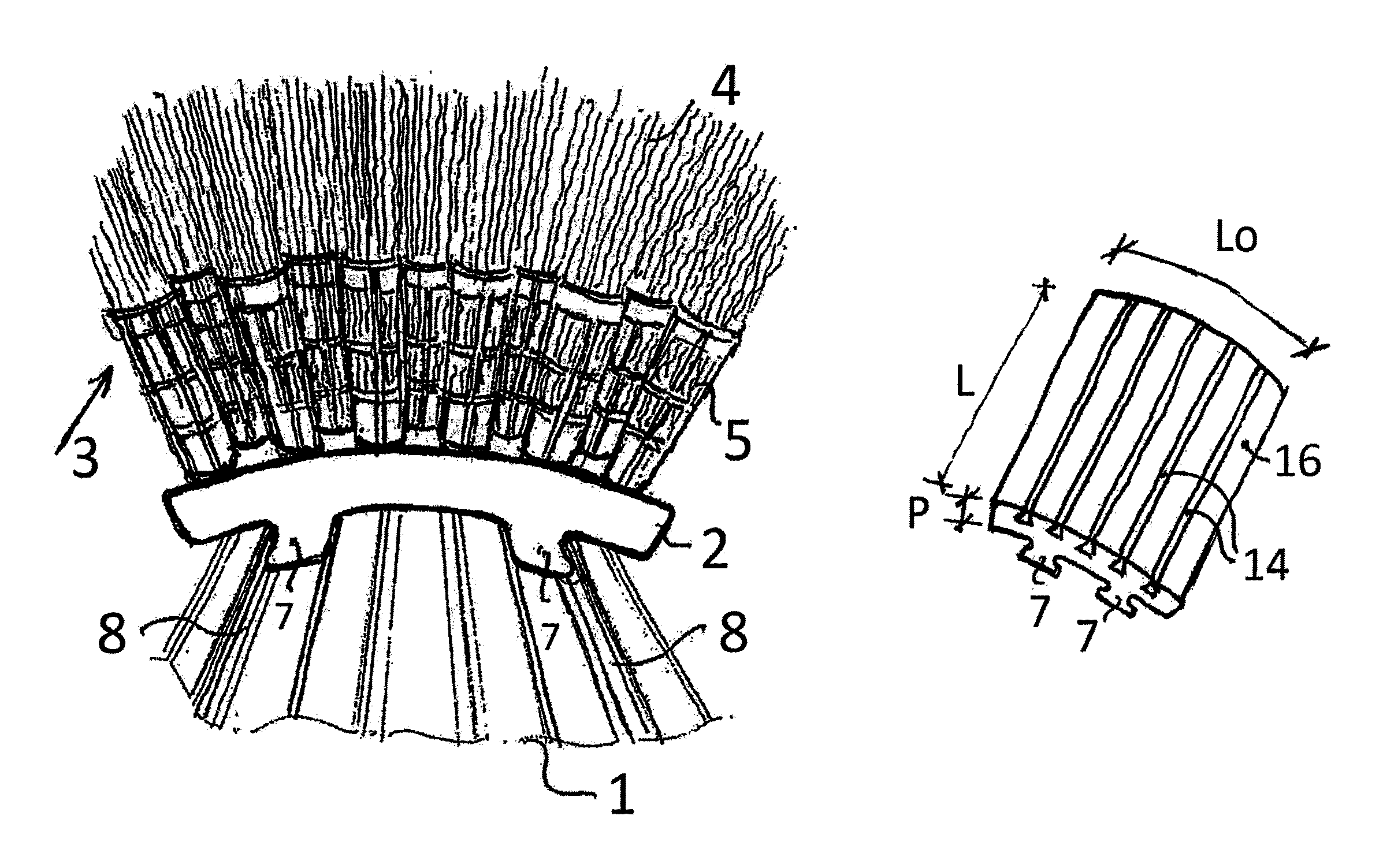 Brush parts holder